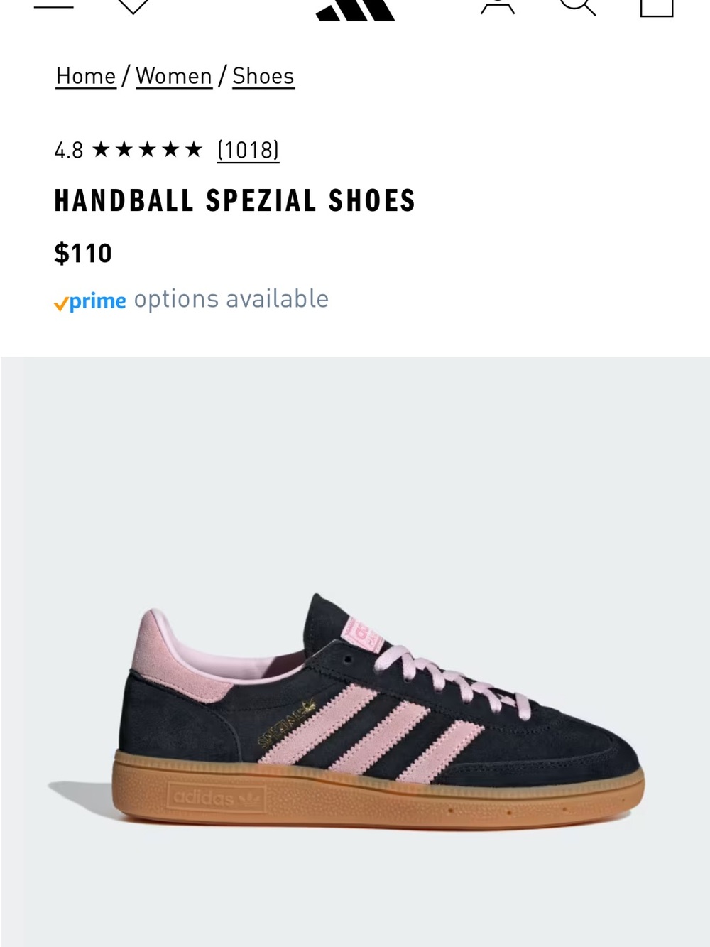 adidas Handball Spezial Sneakers — Black & Pink